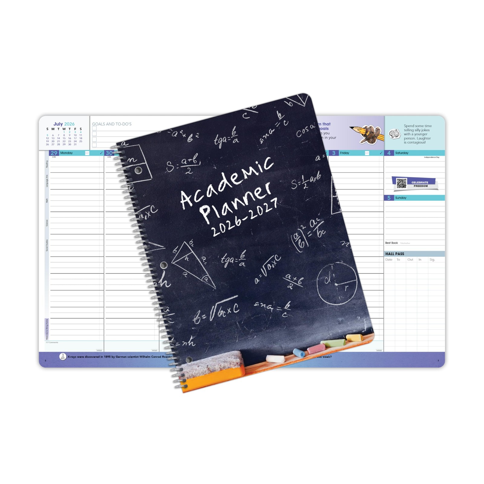 Student Planner 2026-2027 Middle School & High Large (8.5″ by 11″), Black