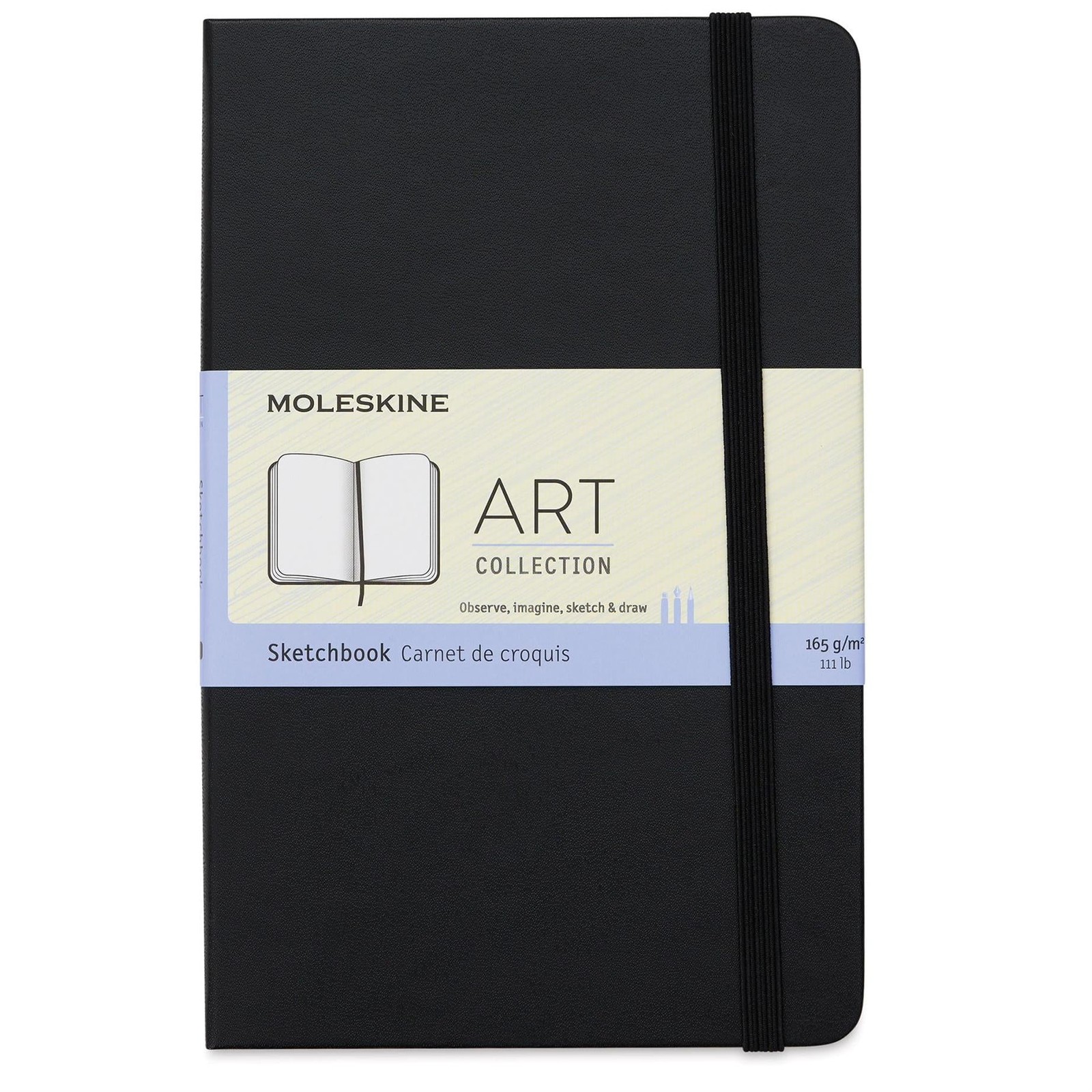 Moleskine Art Sketchbook, Hard Cover, Medium (4.5″ x 7″) Plain/Blank, Black