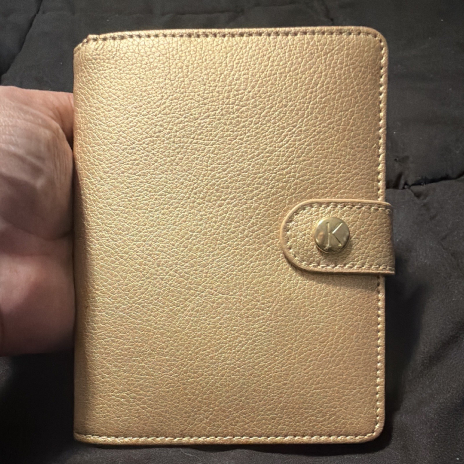 kikki.K Gold Weekly Monthly Refillable Organizer Planner with Card Pockets