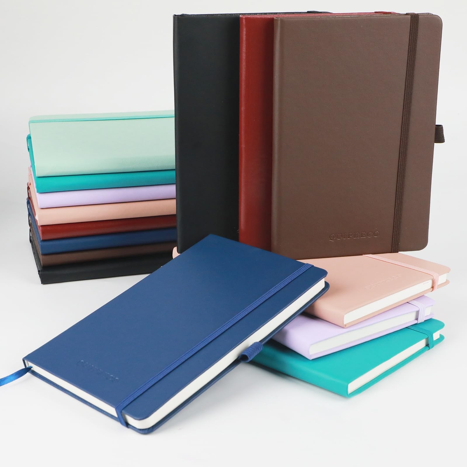 quipreco 2Pack Blank Hardcover Journal Notebook，Sketch Book, 140 A5, Black