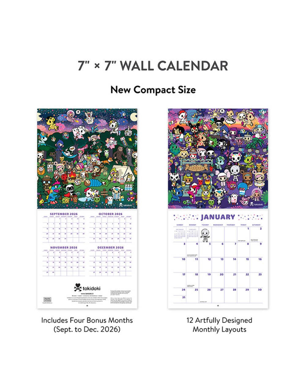 2027 tokidoki Calendar (7×7)