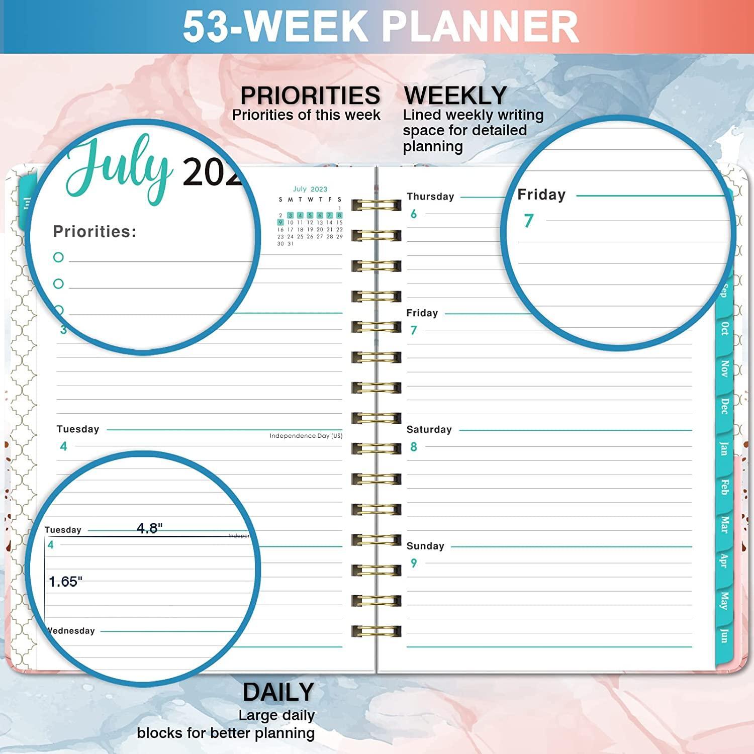 Planner 2023-2024 Weekly & Monthly Planner from JULY 2023 to JUNE 2024 6.4″x8.5″