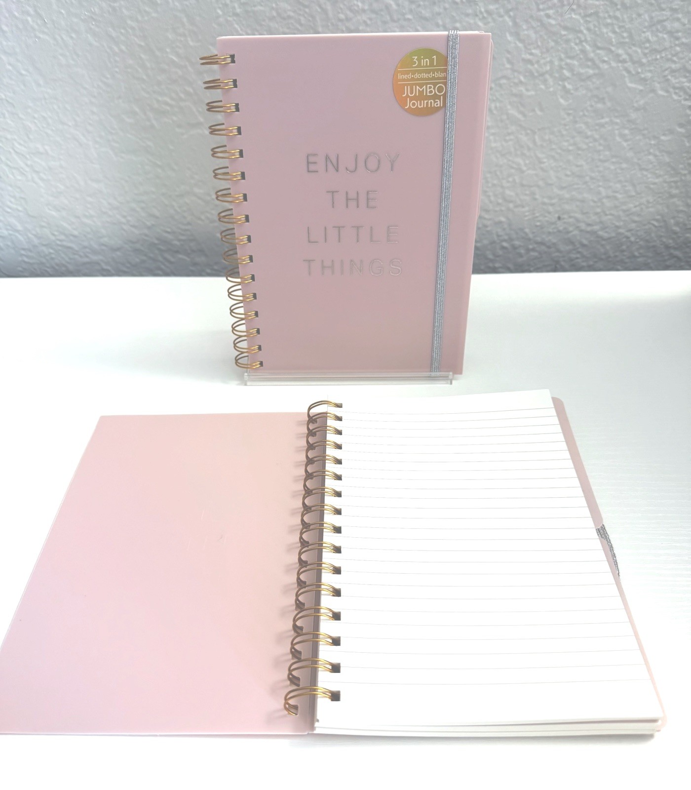 Enjoy the Little Things 3-in-1 Jumbo Spiral Bound Journal, PVC Cover