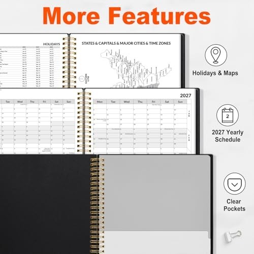 Appointment Book 2026-2027 Quarter-Hourly Weekly Monthly Academic Planner