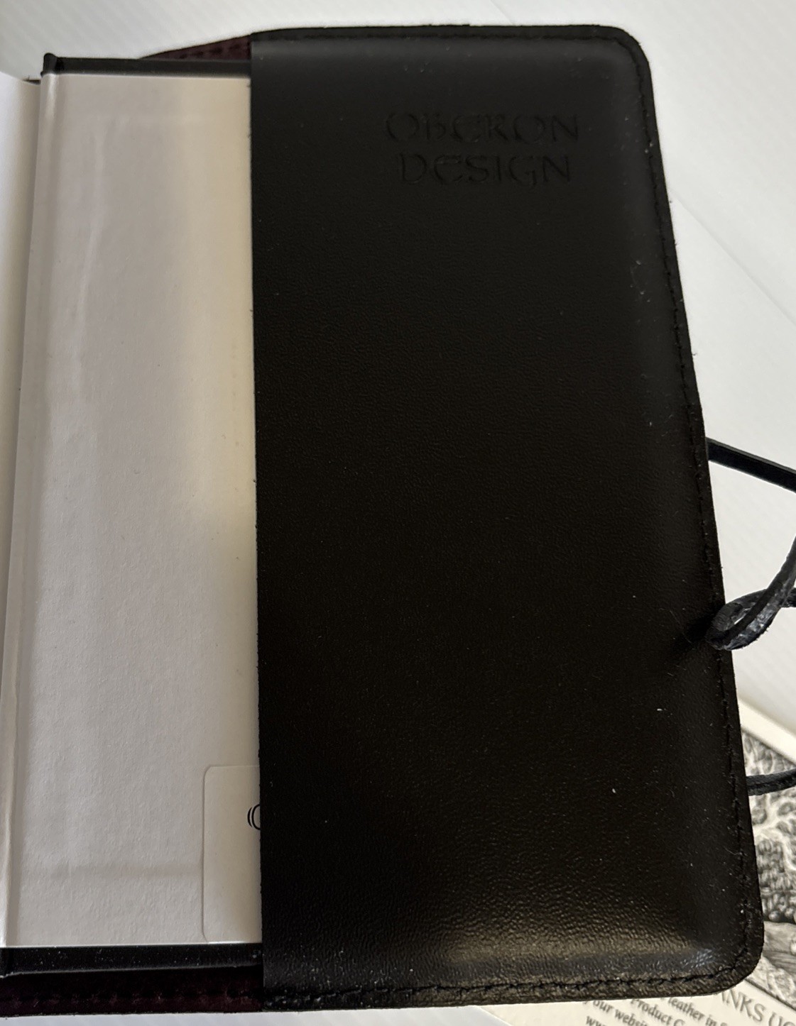 Oberon Design Purple Paisley Embossed Leather Journal Cover 5×7 w/Journal NEW