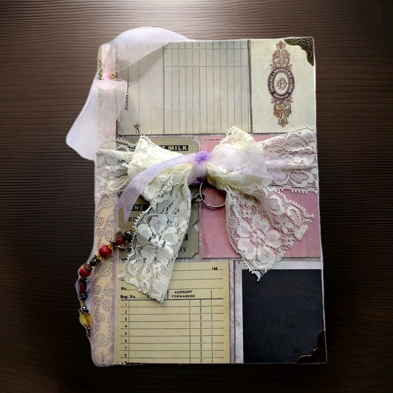 Vintage Theme Naked Journal 32 pages for Memories, Travel Log or Mementos (qs)
