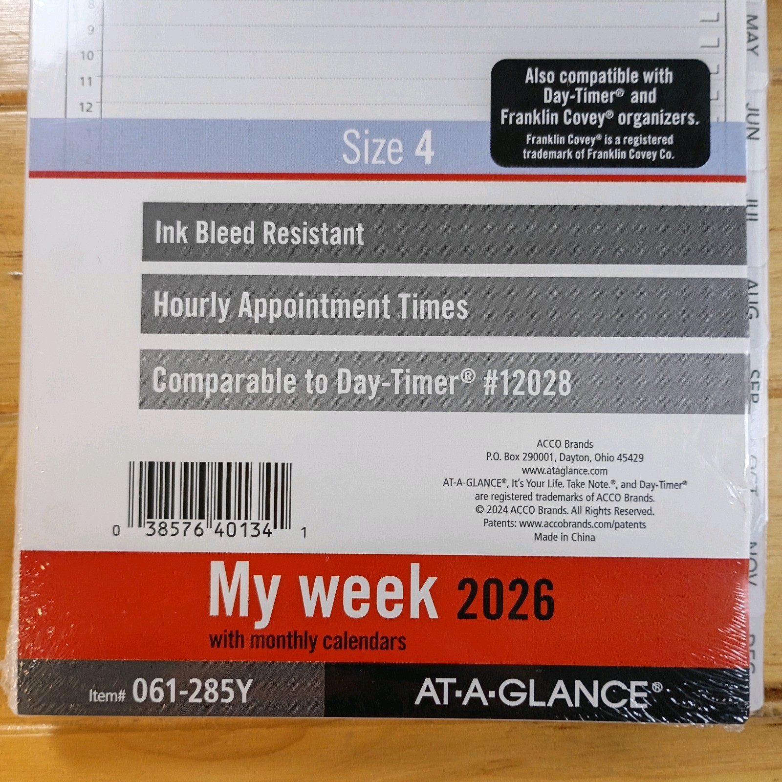 2X AT-A-GLANCE My Week 2026 Zise 4 With Monthly Calendars Item #061-285Y