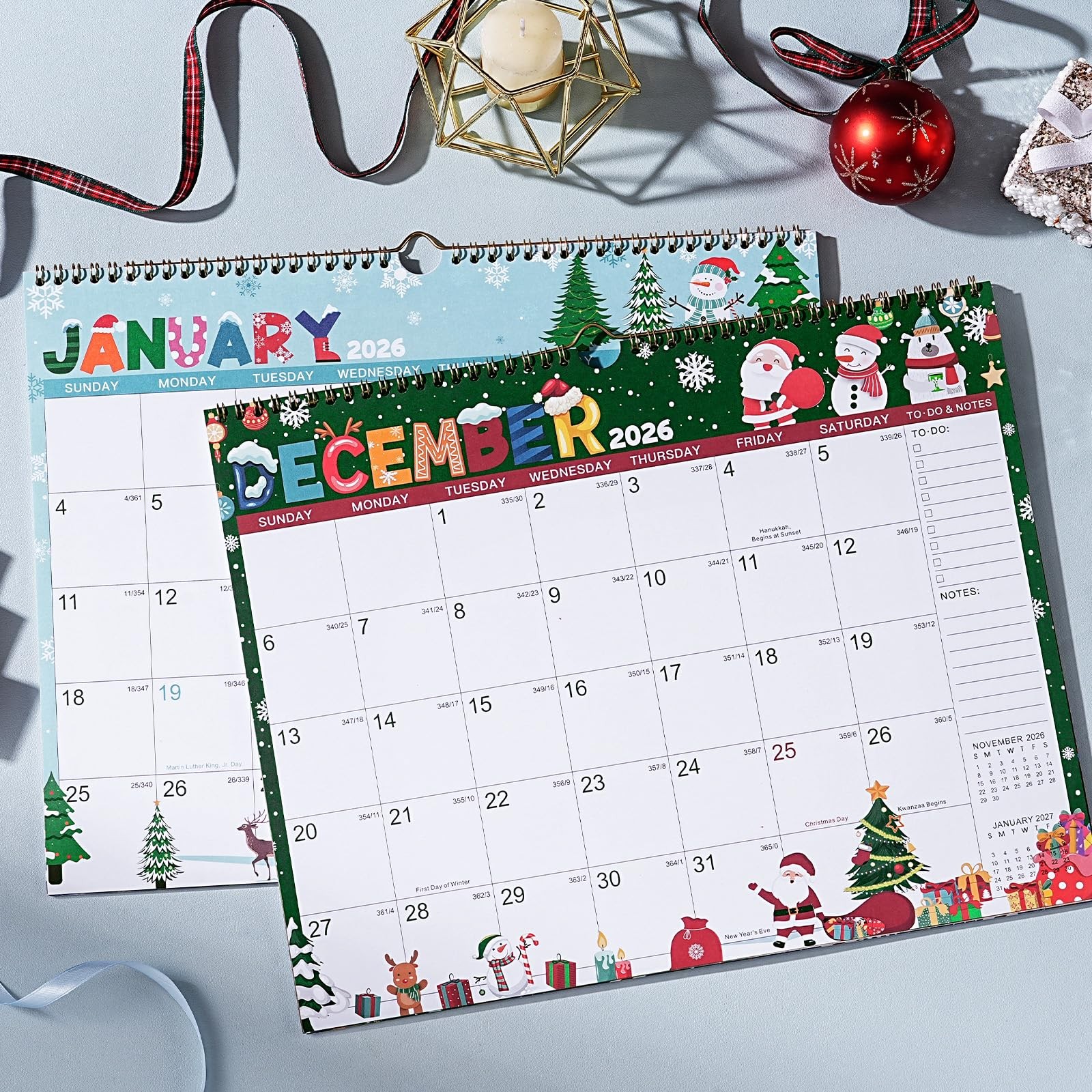 2026 Calendar – 2026 Wall Calendar, January 2026 – 14.8″ x 11.6″, Multicolor
