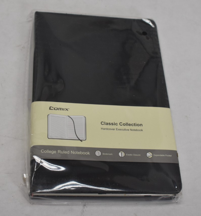 Comix Classic Black Hardcover Executive Ruled Daily Notebook Journal CPC5902