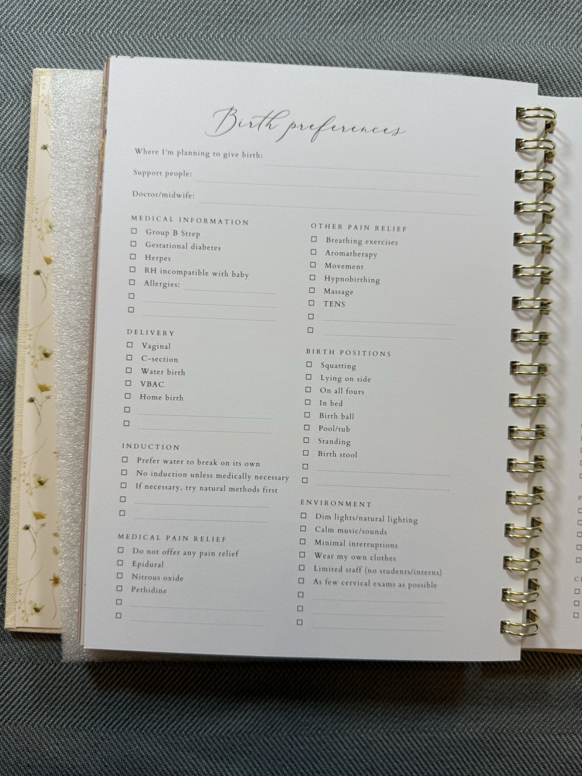 Peachly Pregnancy Journal New Open Box