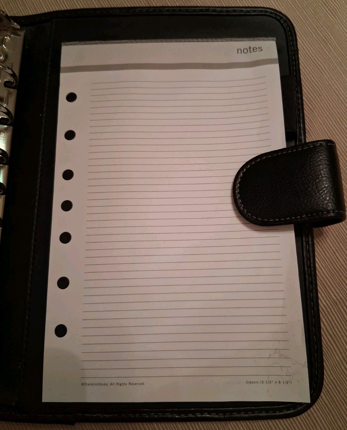 Franklin Covey Day One BLACK 1″ Ring Binder Planner 7.5″ X 10″ See Description