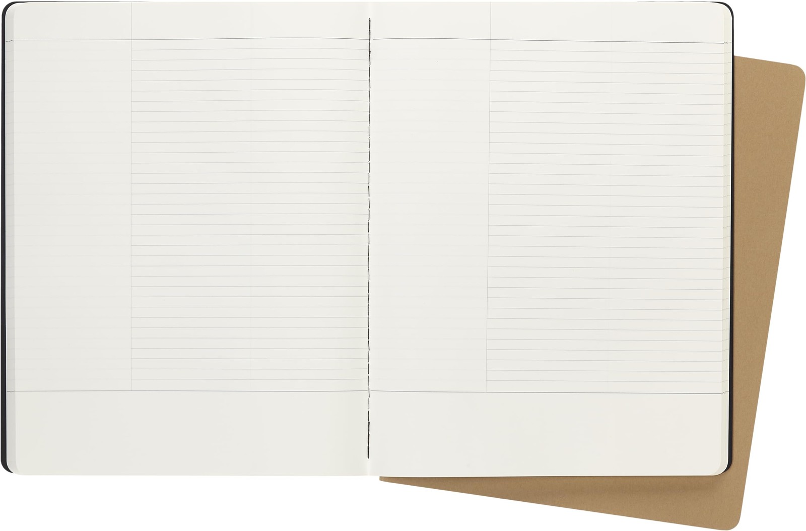 Cahier Journal, Soft Cover, XXL (8.5 x 11) Subject Cahier, Black/Kraft Brown, 16