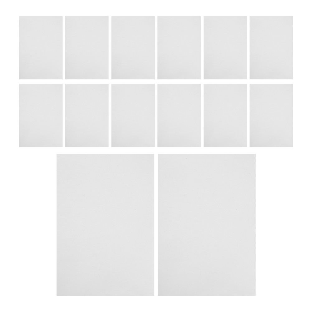 100Pcs Blank White Sticker Album Inserts with Smooth Writing and Reusable Pages