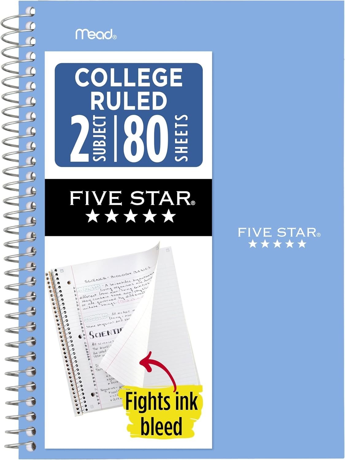 Spiral Notebook – Notebook Journal for Writing, 6.2” X 8.4” College Ruled Note