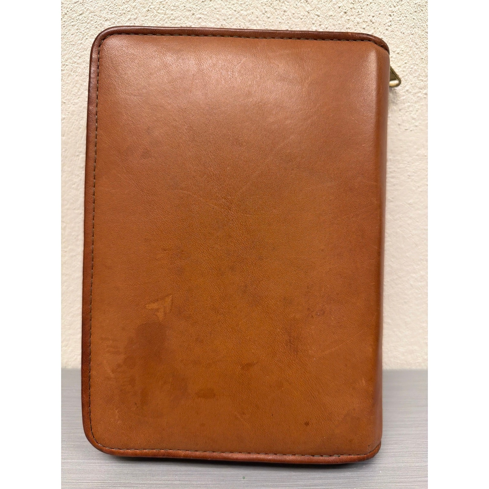 Vintage Hartmann Belting Leather Brown Zip Around Organizer Planner 6 Ring