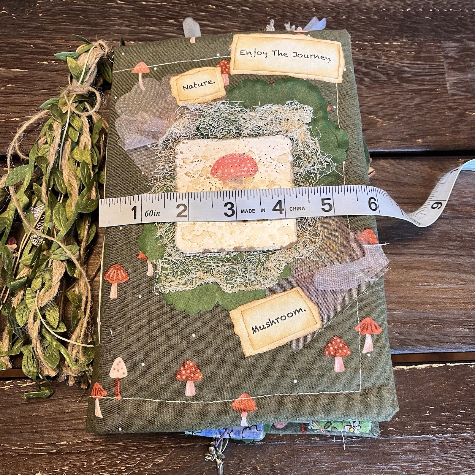 Mushroom Nature Junk Journal Woodland Softcover Decorated 3 Signatures