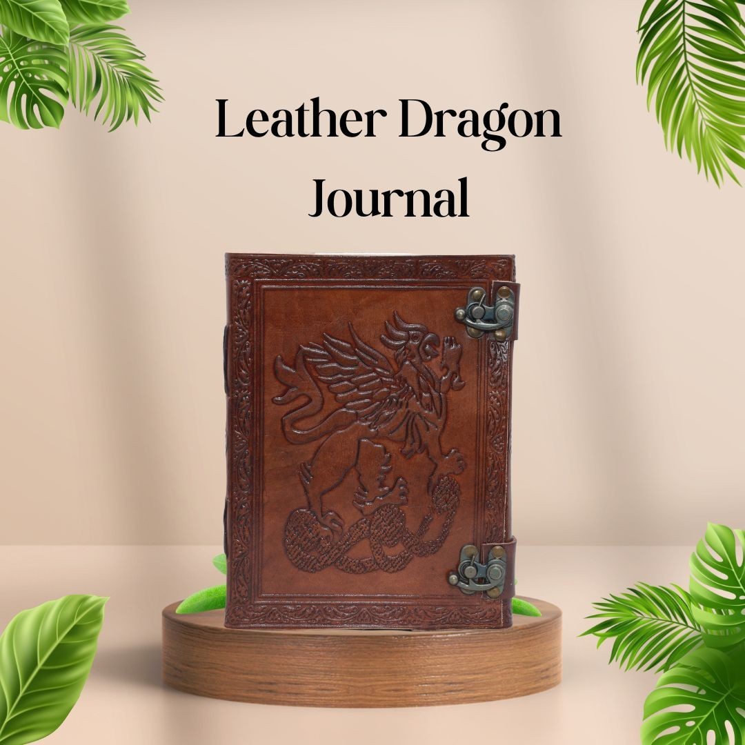 Handmade Leather Journal 7×5″ Vintage Diary Notebook Double Lock – 200Blank Page