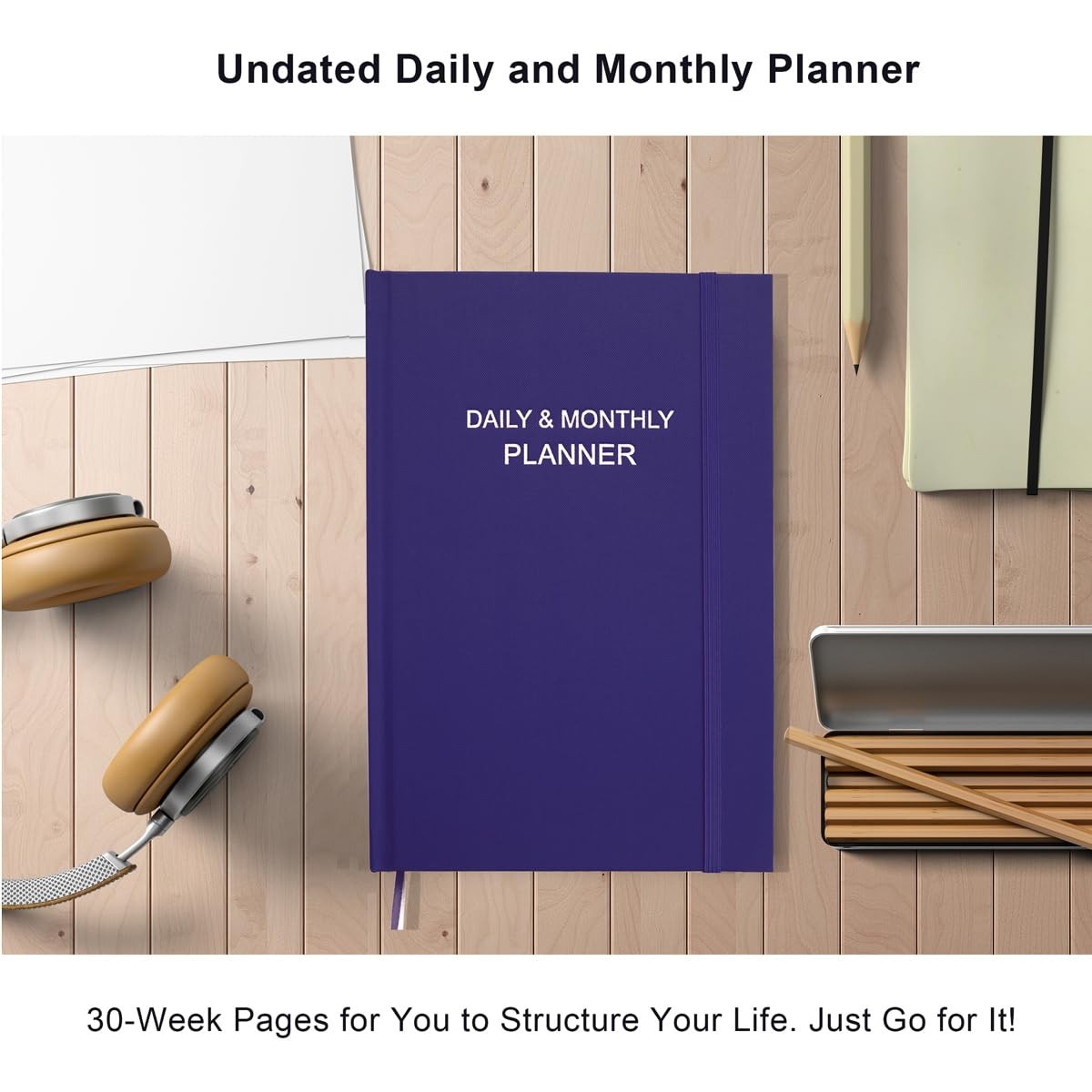 Daily & Monthly Planner for 2026 or Anytime – ADHD Planner Two Pages Per Day,…