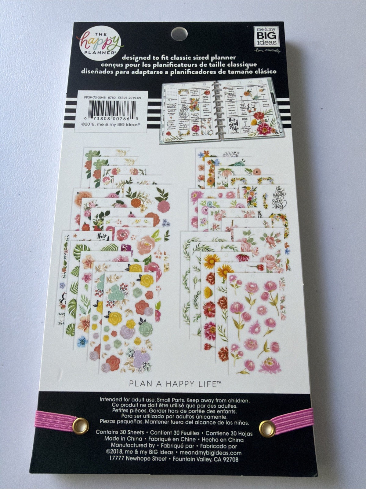 BIG IDEAS The Happy Planner FUN FLORALS 431 pcs 30 Pages Stickers NEW MAMBI