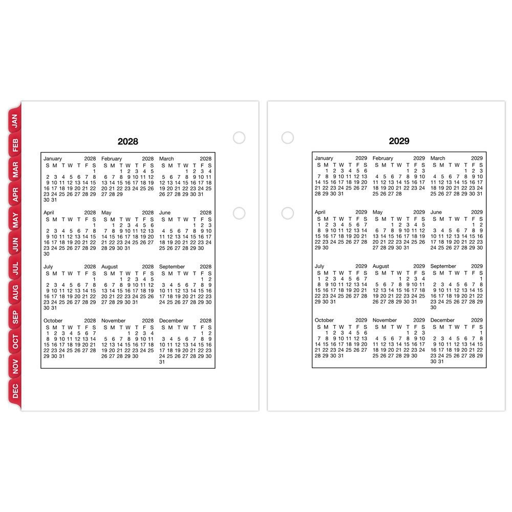2026 At-A-Glance E919-50 Compact Daily Calendar Refill with Tabs, 3 x 3-3/4″