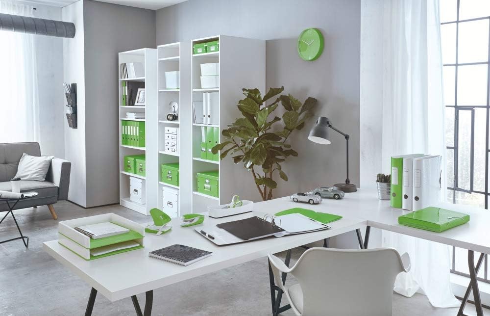 Leitz 53611054 A4 Letter Tray, WOW Range, White/Green
