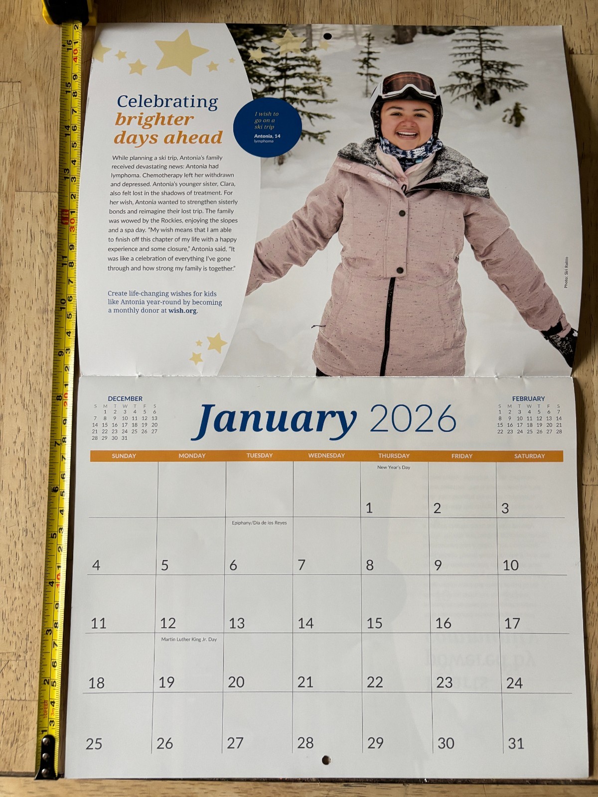 Make-A-Wish Foundation – 2026 Wall Calendar – 12 Months – Kute Kid Photography!