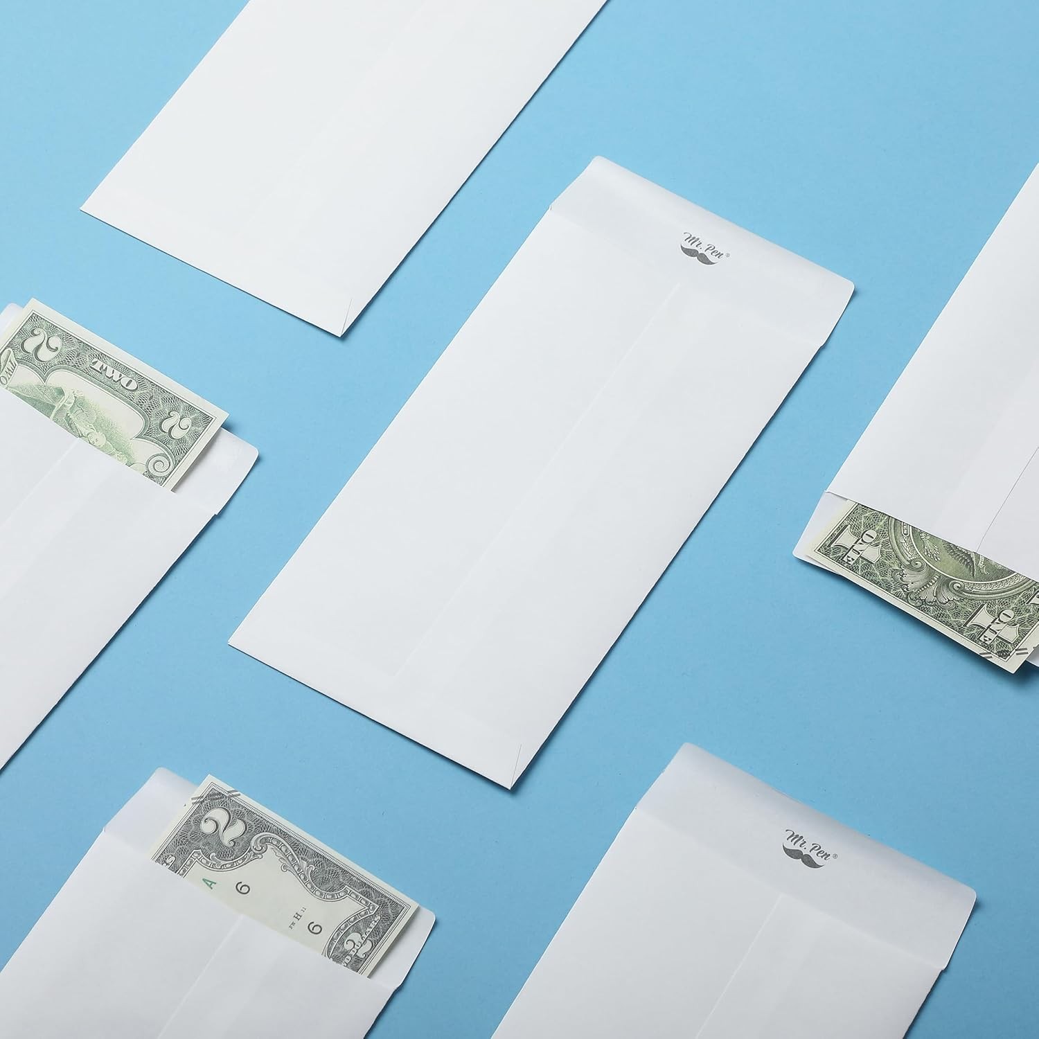 Mr. Pen- Money Envelopes for Cash, 100 Pack, 6.5″ x 3.5″, White, Small Money Sav