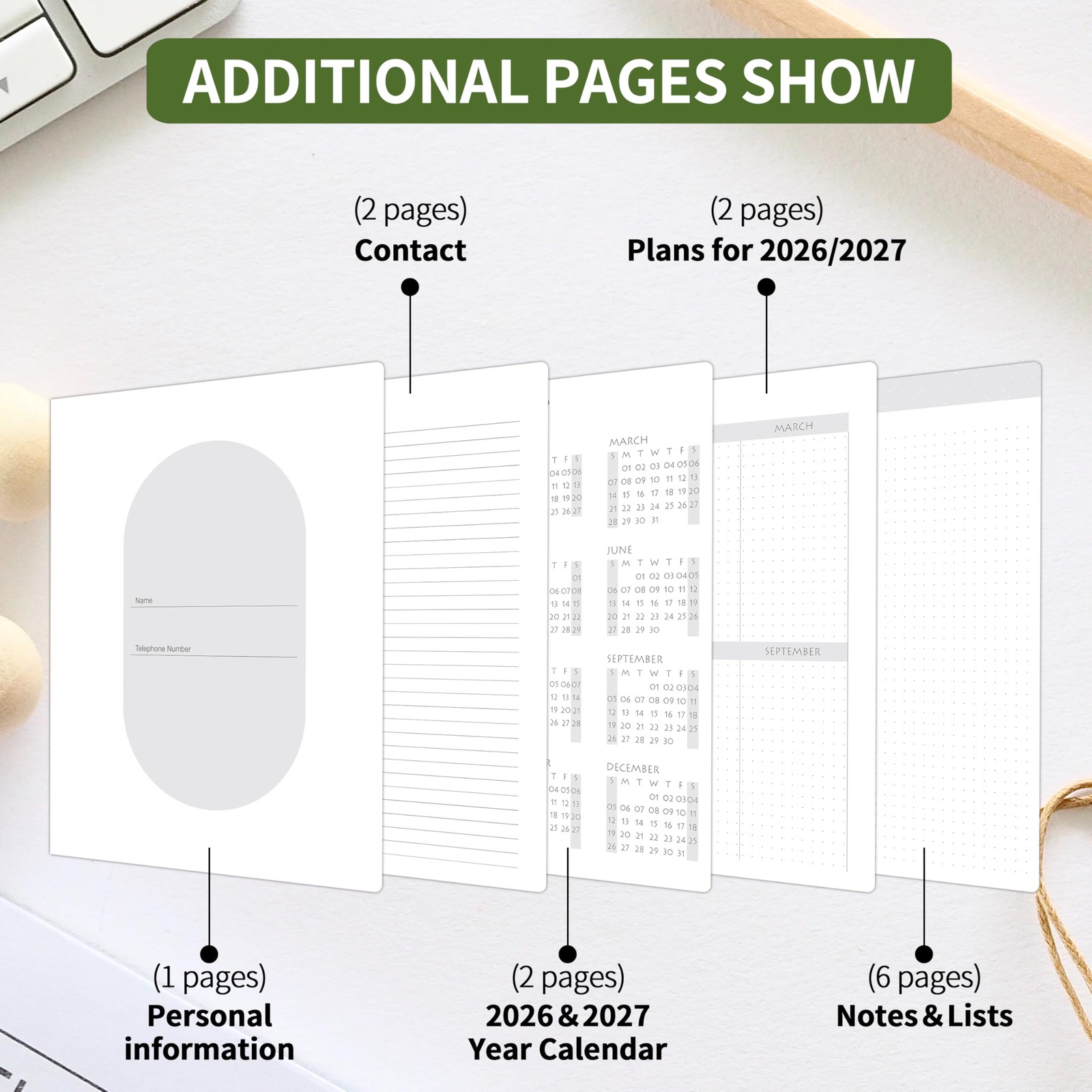 2026-2027 Monthly Planner Jan 2026 – Dec 2027 Twin-wire Binding Organizer