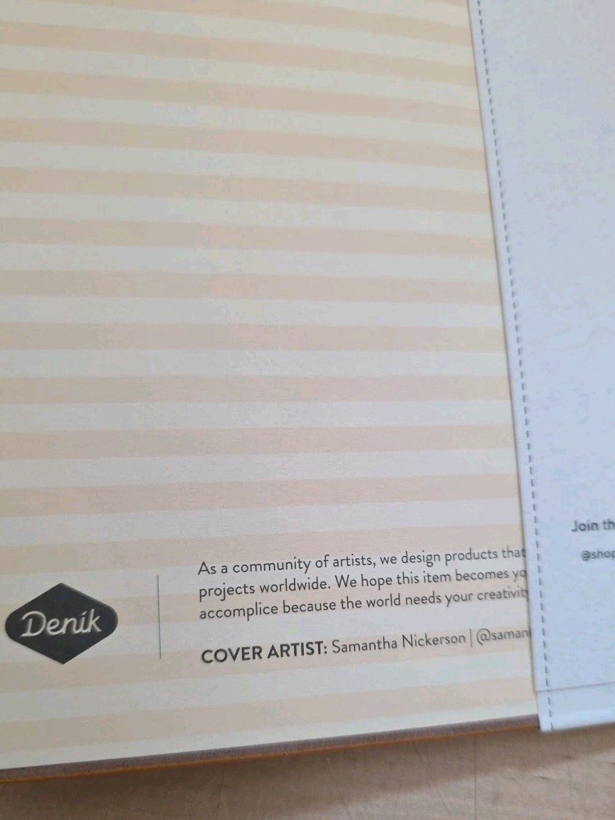 Denik Notebook Journal Embroidered Cover Ribbon Marker Lined 144 Pages Layflat