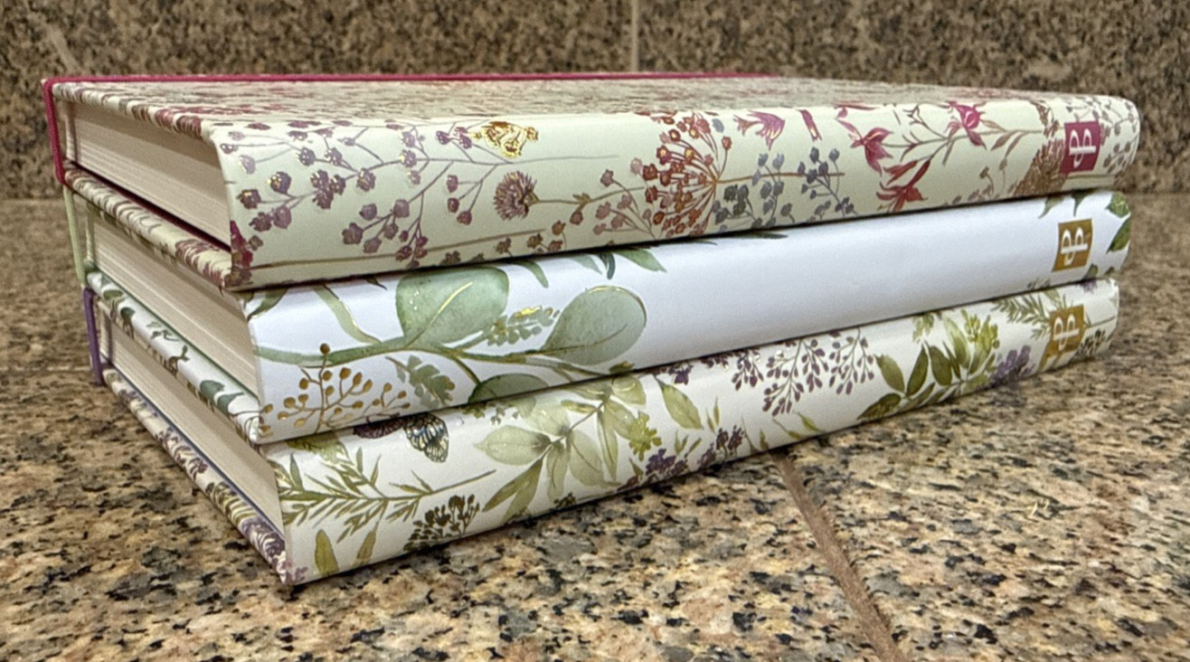 ***NEW 3 Peter Pauper Press Journal Lot FLORAL GOLD WILDFLOWERS BUTTERFLIES***