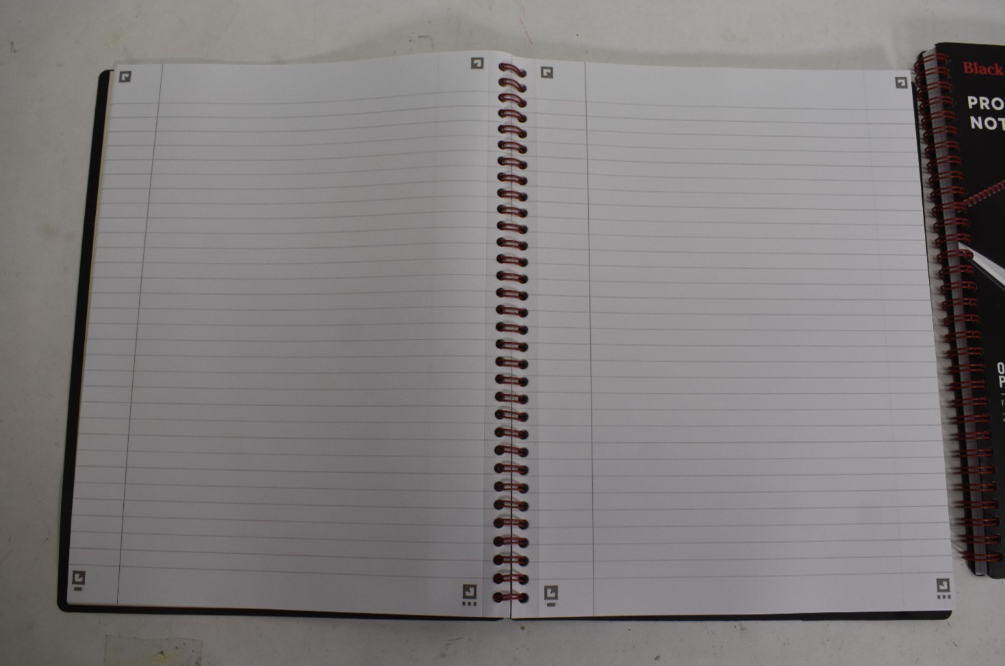 Lot Of 2 Black N’ Red Poly Cover Twin Wire Notebooks 70 Sheets 8″ x 11″