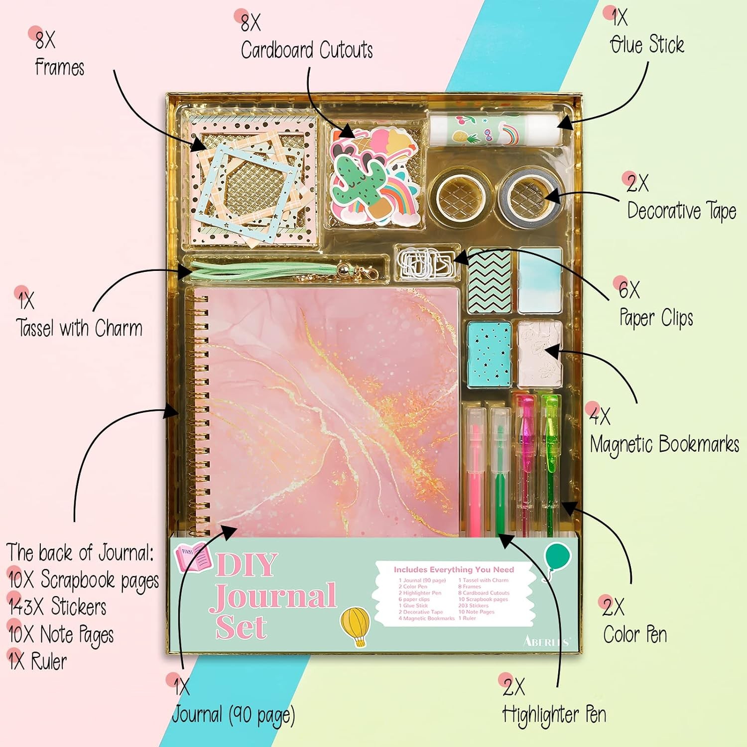 DIY Journal Kit for Girls 8-13, Personalized Diary & Planner