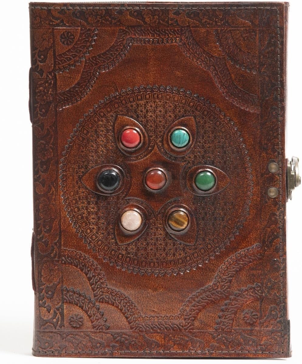 Leather Journal Handmade 7×10 Vintage Diary Notebook Single Lock 200 Blank Pages