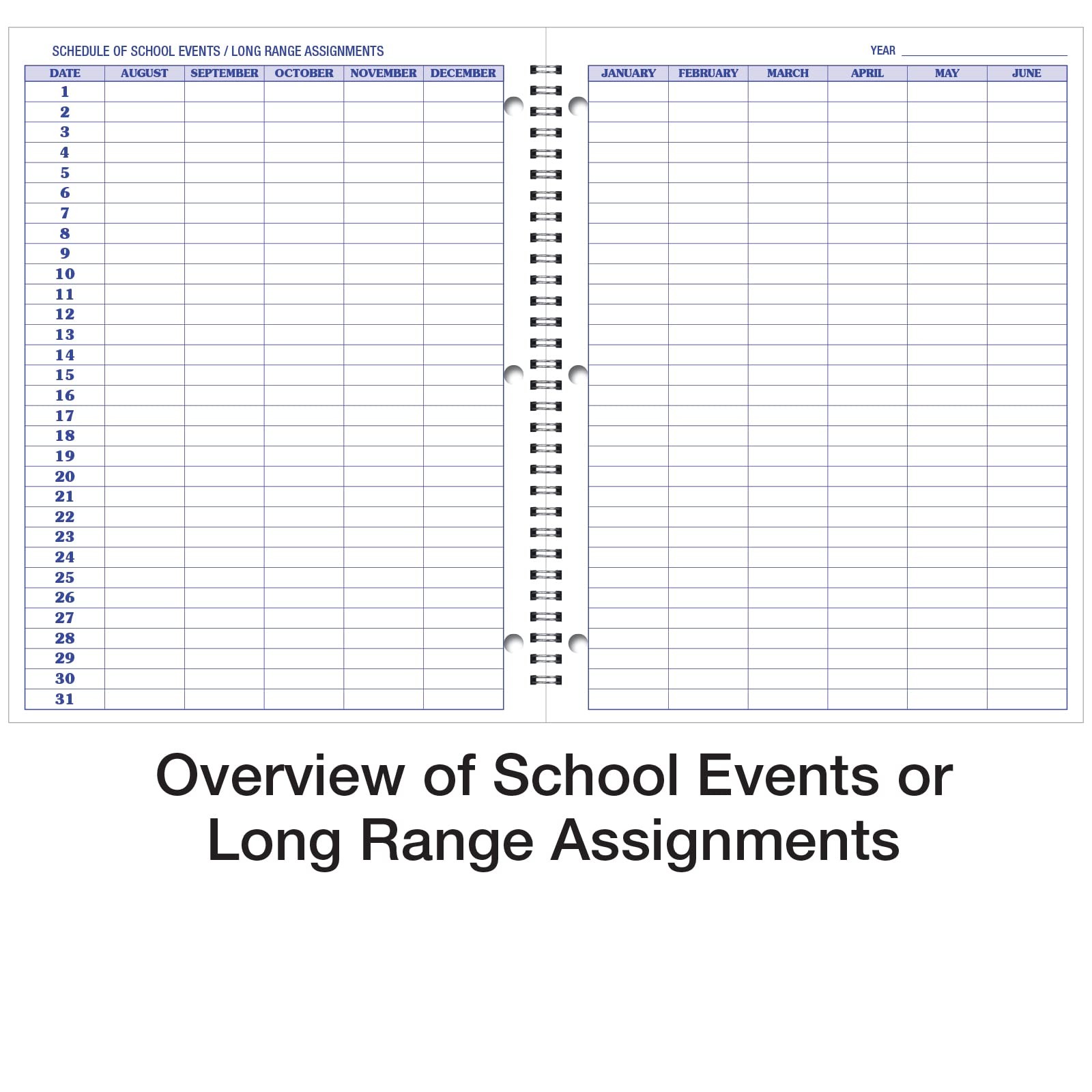 Ward Student Assignment Book 11 x 8 1/2, Blue