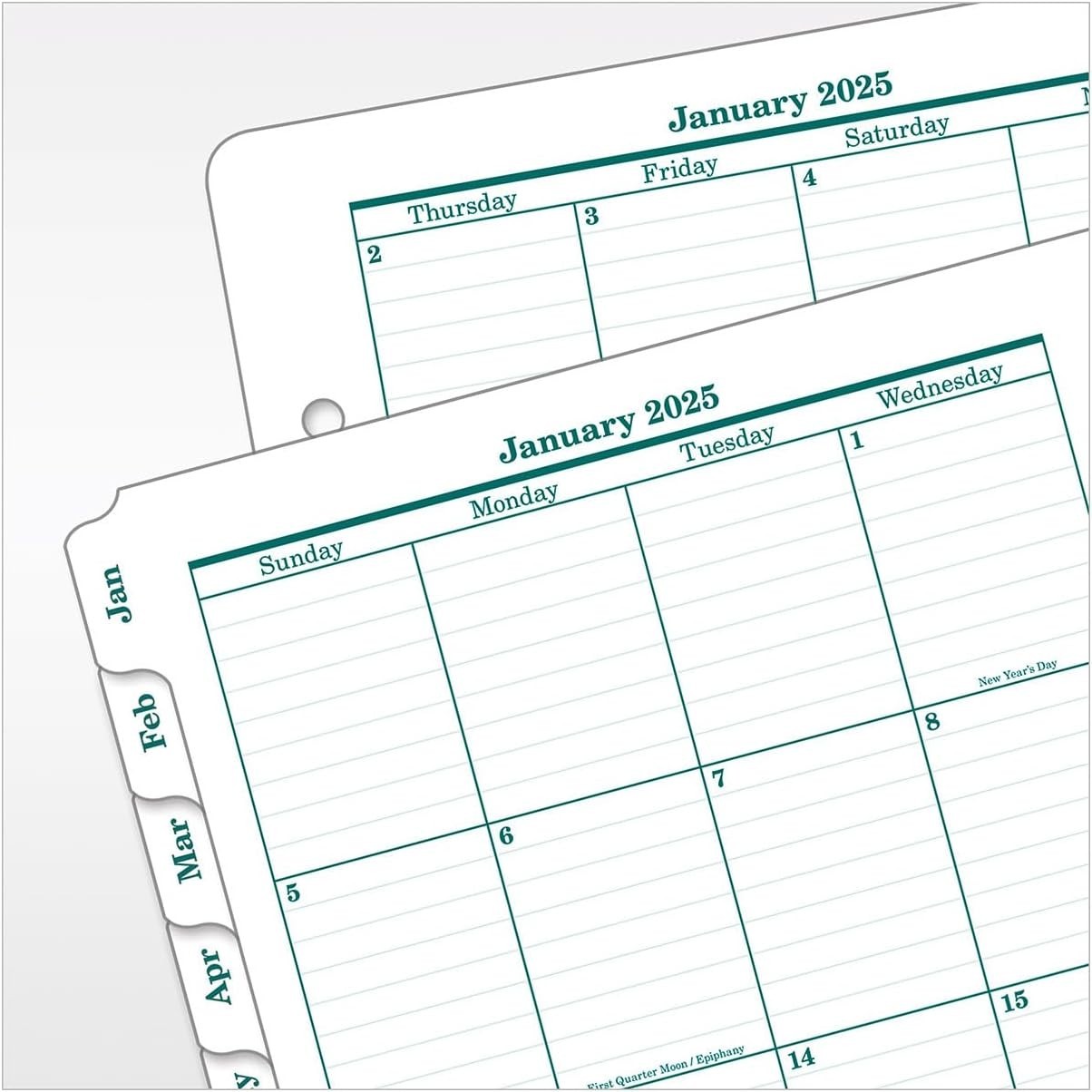 2025 Classic Two-Page Per Day Ring-Bound Planner for Inspired Organization