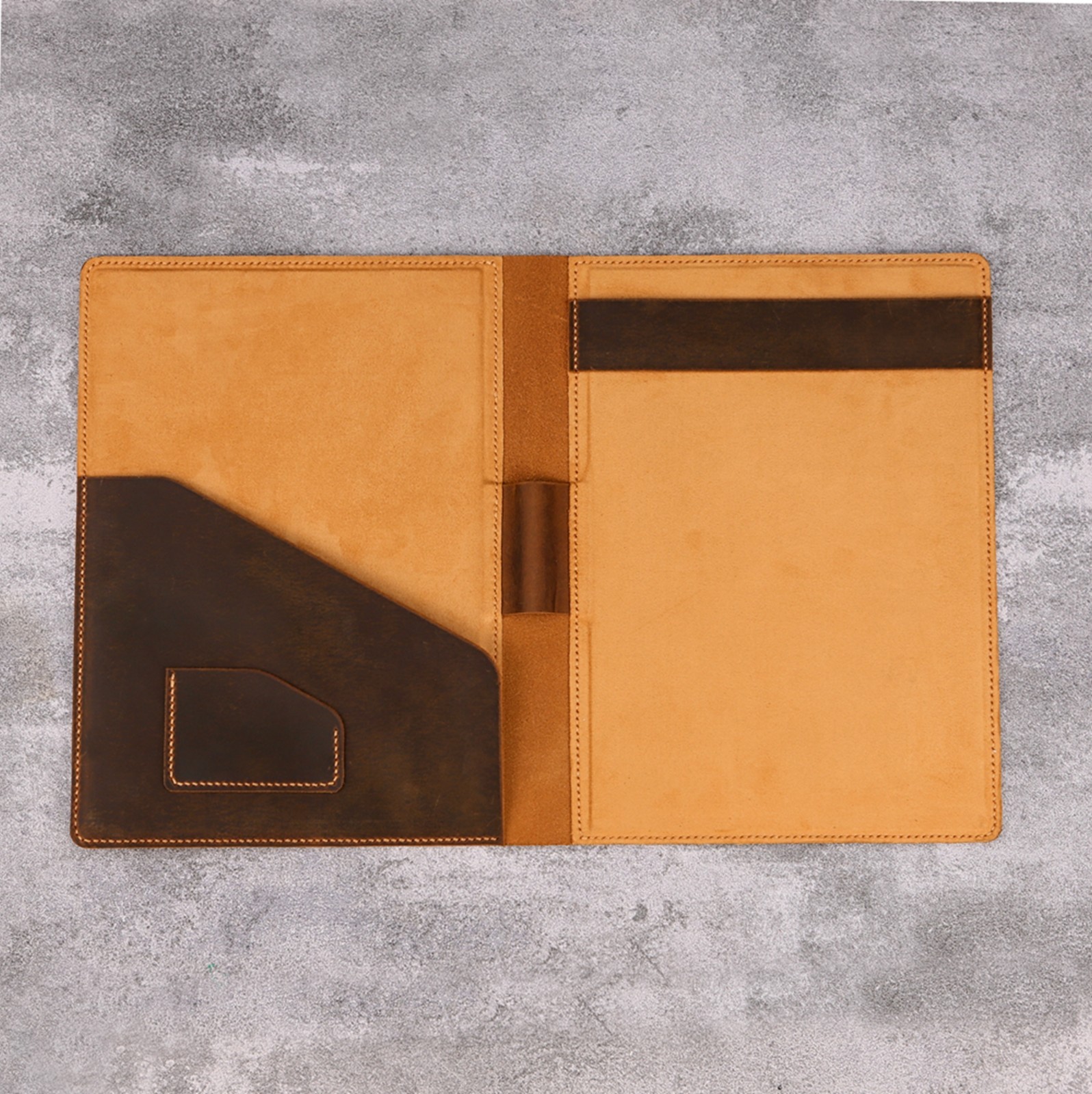 Personalized Leather Portfolio Padfolio Letter Size A4 Notepad Organizer