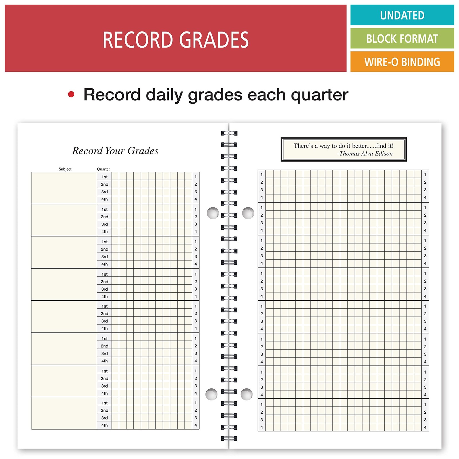 Elan Publishing Company Student Planner Daily 5.5 inches X 8.5 inches, red