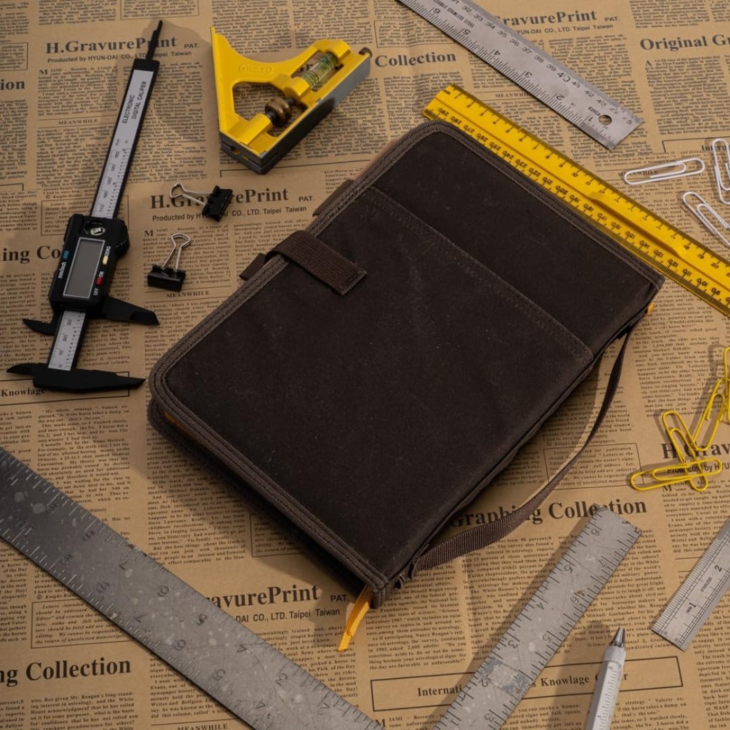 Field Journal Planner Cover | Water Resistant Waxed Canvas | Pen Loop | Inclu…