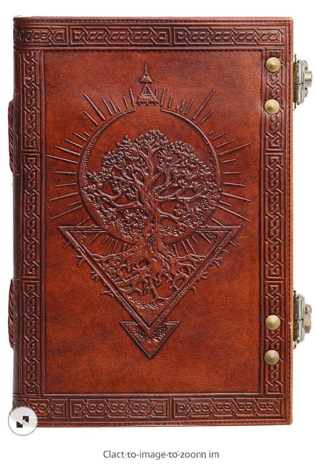 Leather Travel Journal 5×7 Double Lock Unlined Diary Notebook Gift-200 Pages