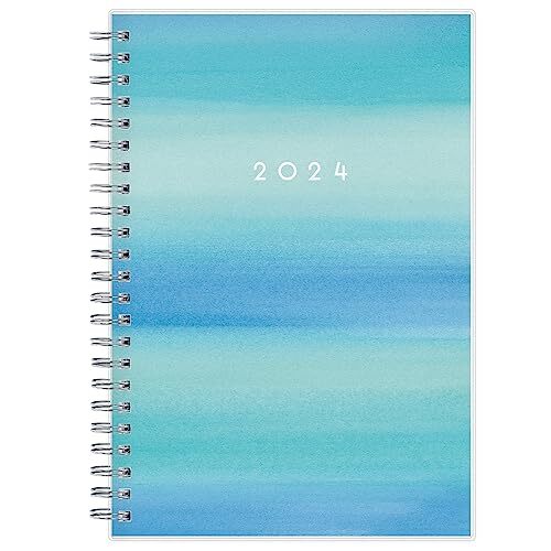 2024 Weekly Monthly Planner, January – December, 5″ x 8″ Flexible Cover
