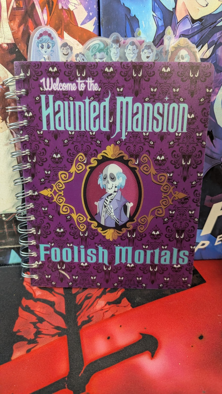 Disney The Haunted Mansion Foolish Mortals 6 Tab Spiral Journal 144 Lined Pages