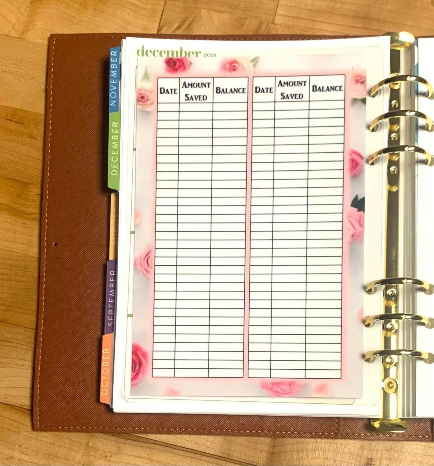 52 Week $1000 Savings Challenge Dashboard 4 use with ErinCondren A5 Ring Agenda