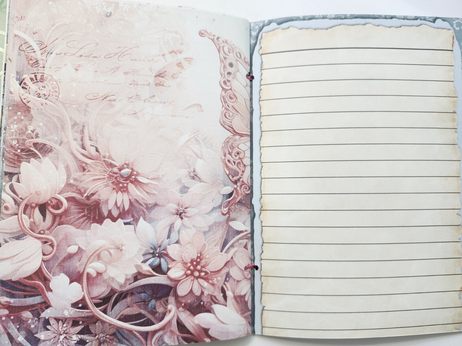 Junk Journal Booklet “BEAUTIFUL BUTTERFLIES” HANDMADE Cards, Pockets, Ephemera