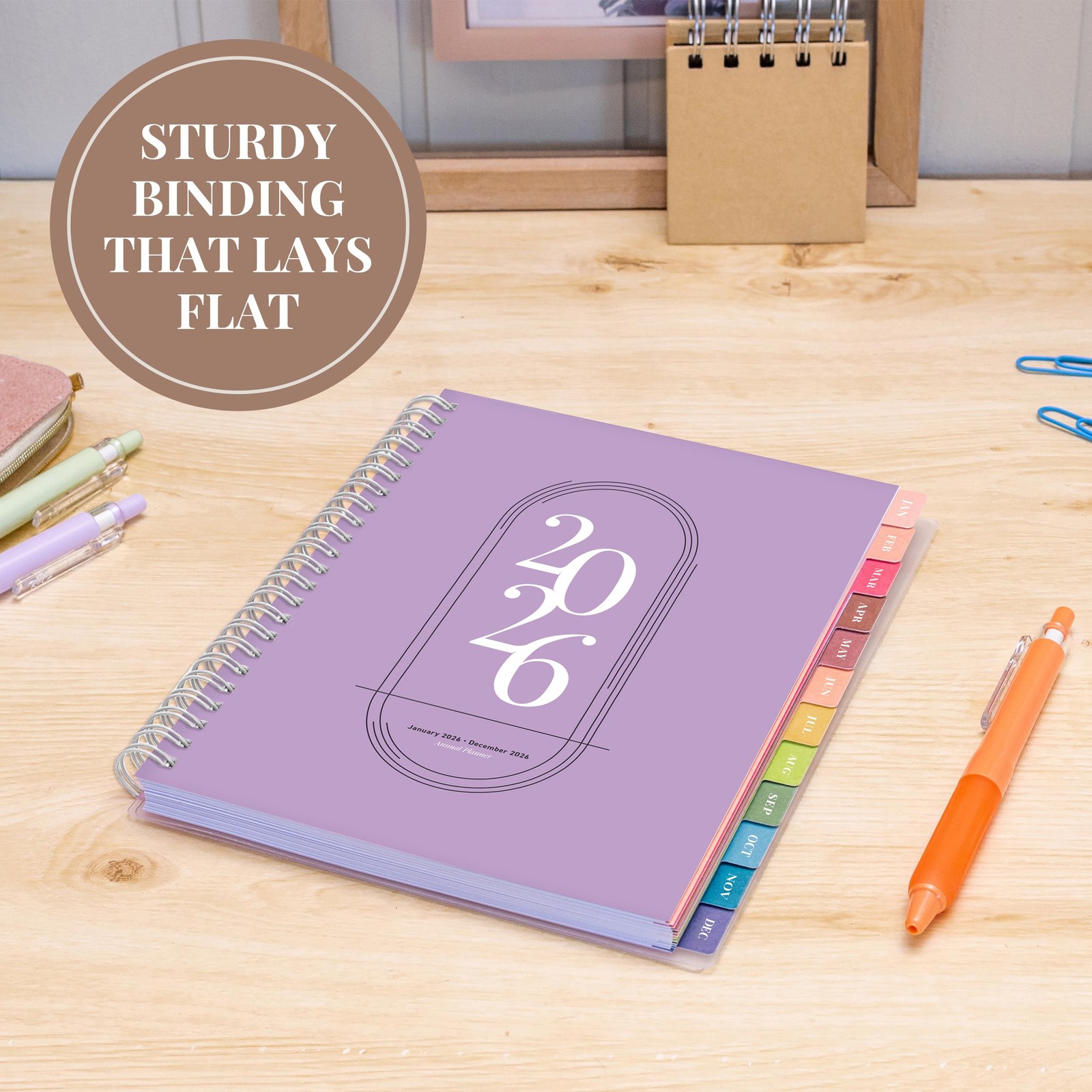 Rileys 2026 Planner, Agenda Planner With Weekly 2026 (6 x 8-Inches), Lilac