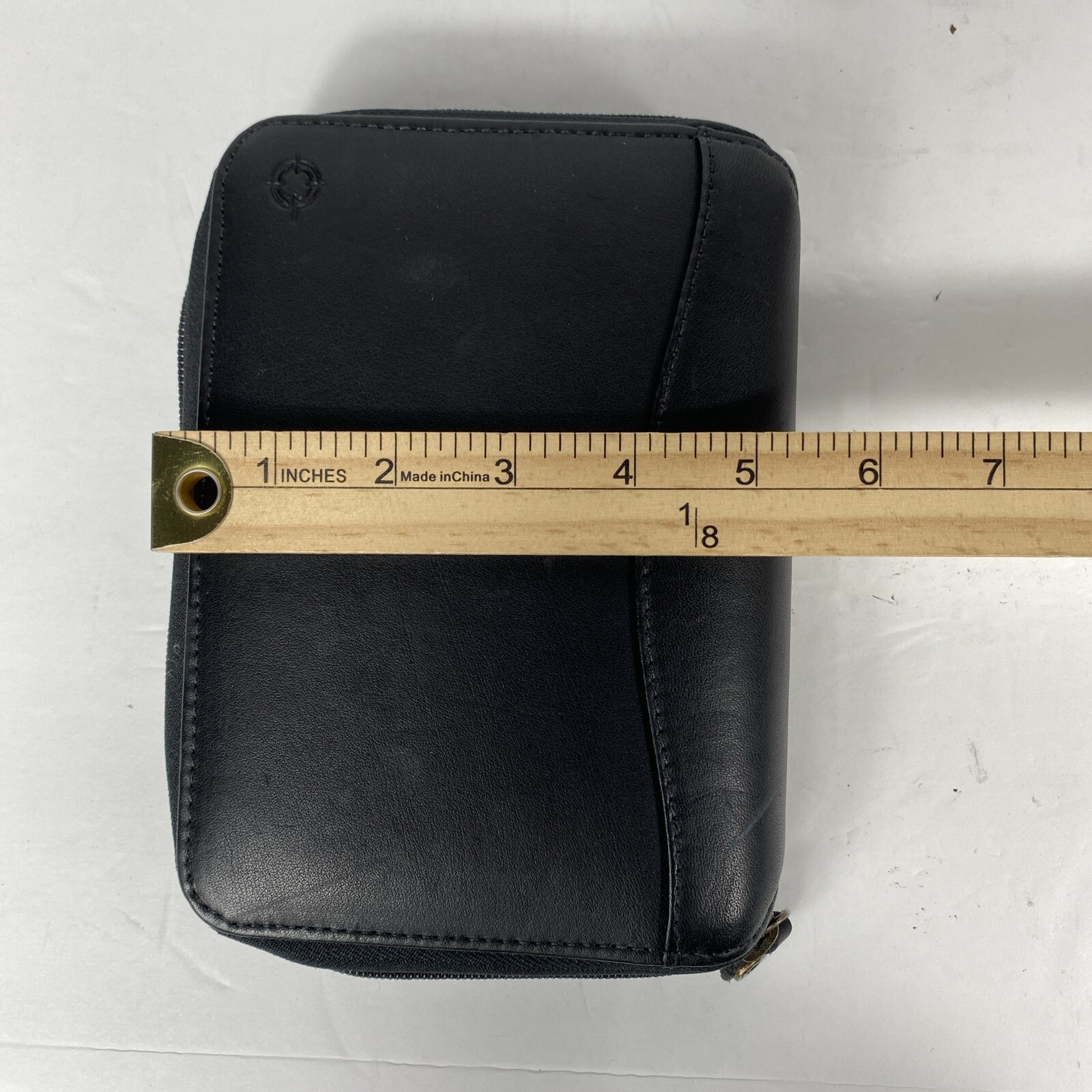 Vintage 1996 Franklin Covey 6-Ring Zip Around Black Space Maker Leather Binder
