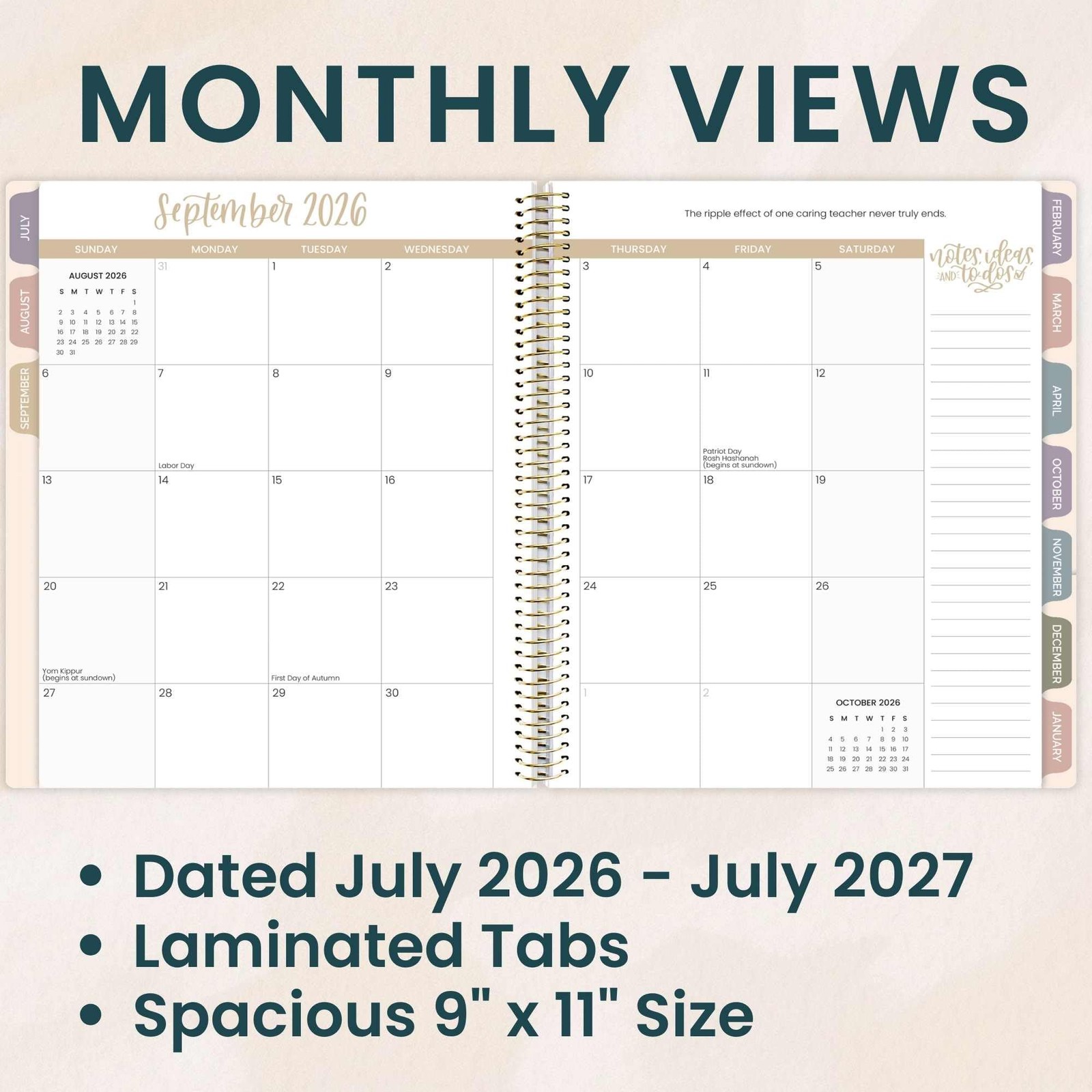 bloom daily planners 2026-2027 Academic Year Teacher Planner & Cool Tones