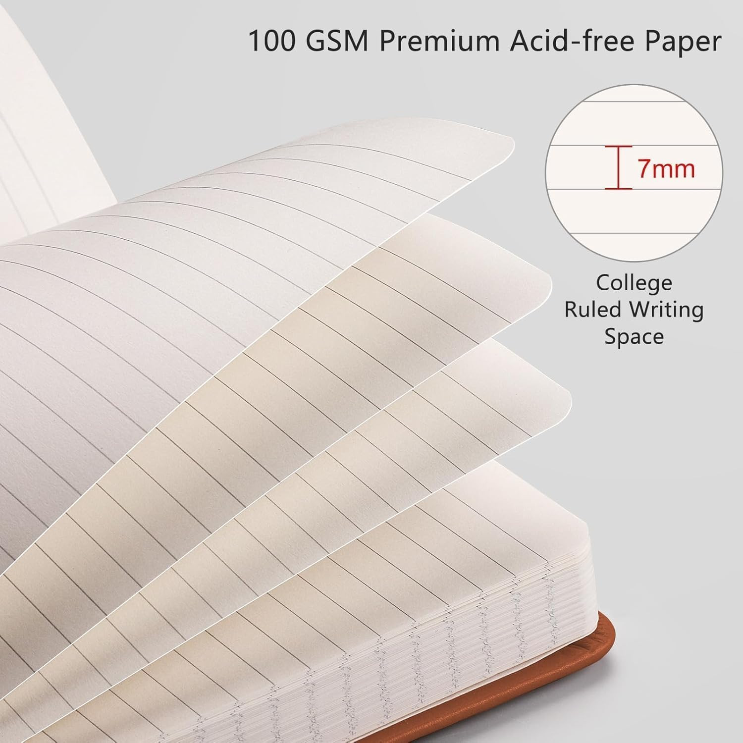 RETTACY Lined Journal Notebook, 2-Pack, 192 Numbered Pages per Pack, A5 Medium S