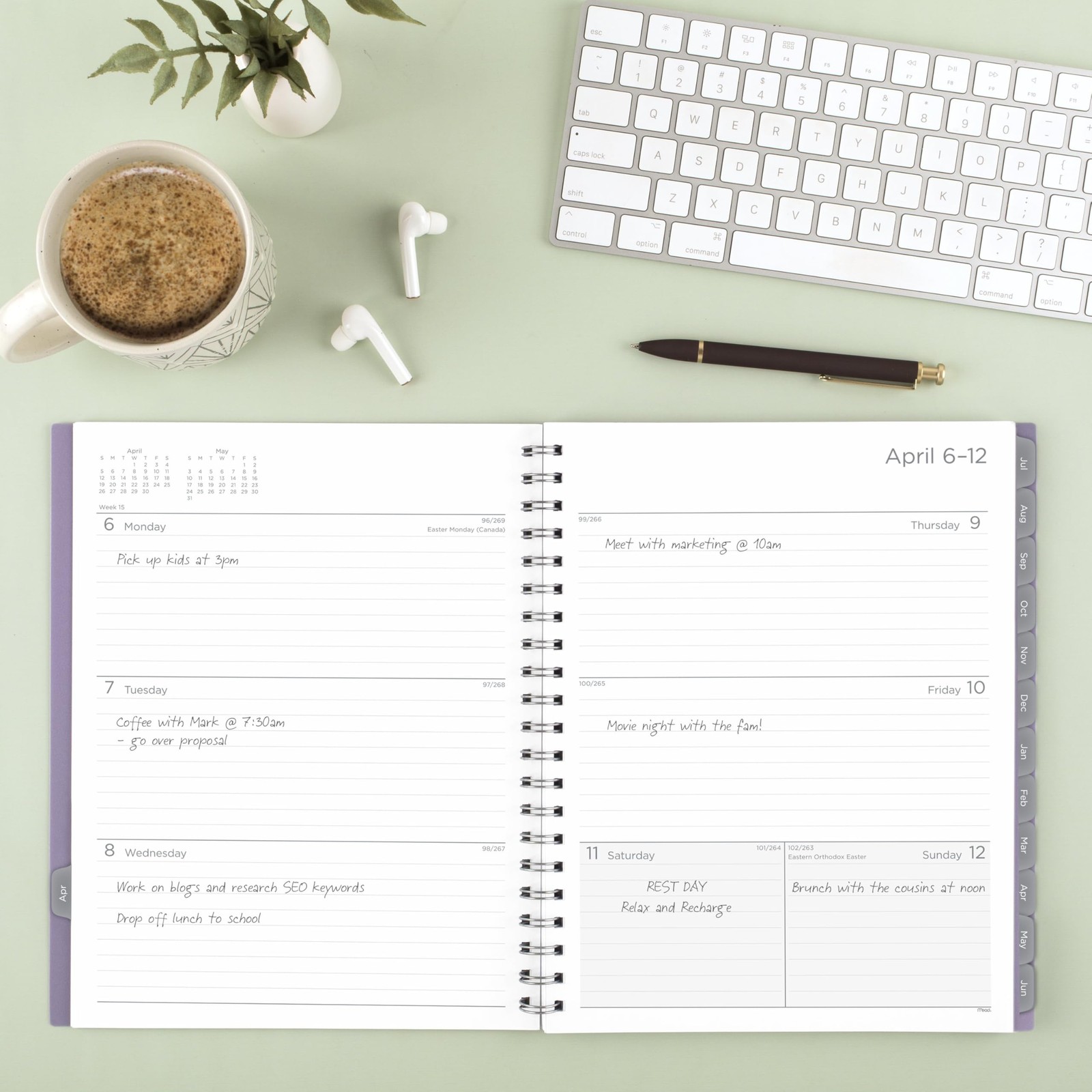 Mead Planner 2026-2027 Weekly & Monthly Academic 15-Month 8.5″W x 11″H, Lilac
