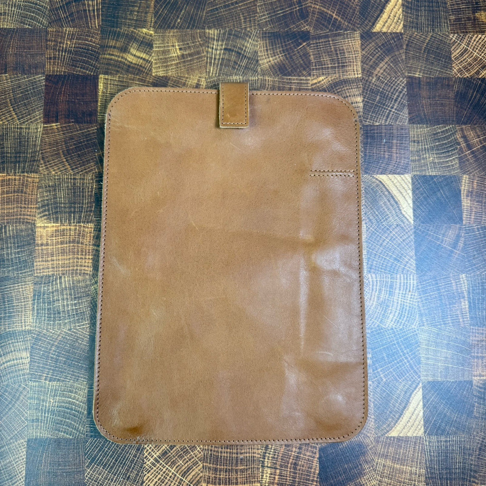 This Is Ground Mod Tablet 2 Leather Organizer Case Toffee Brown IPad Holder Vtg