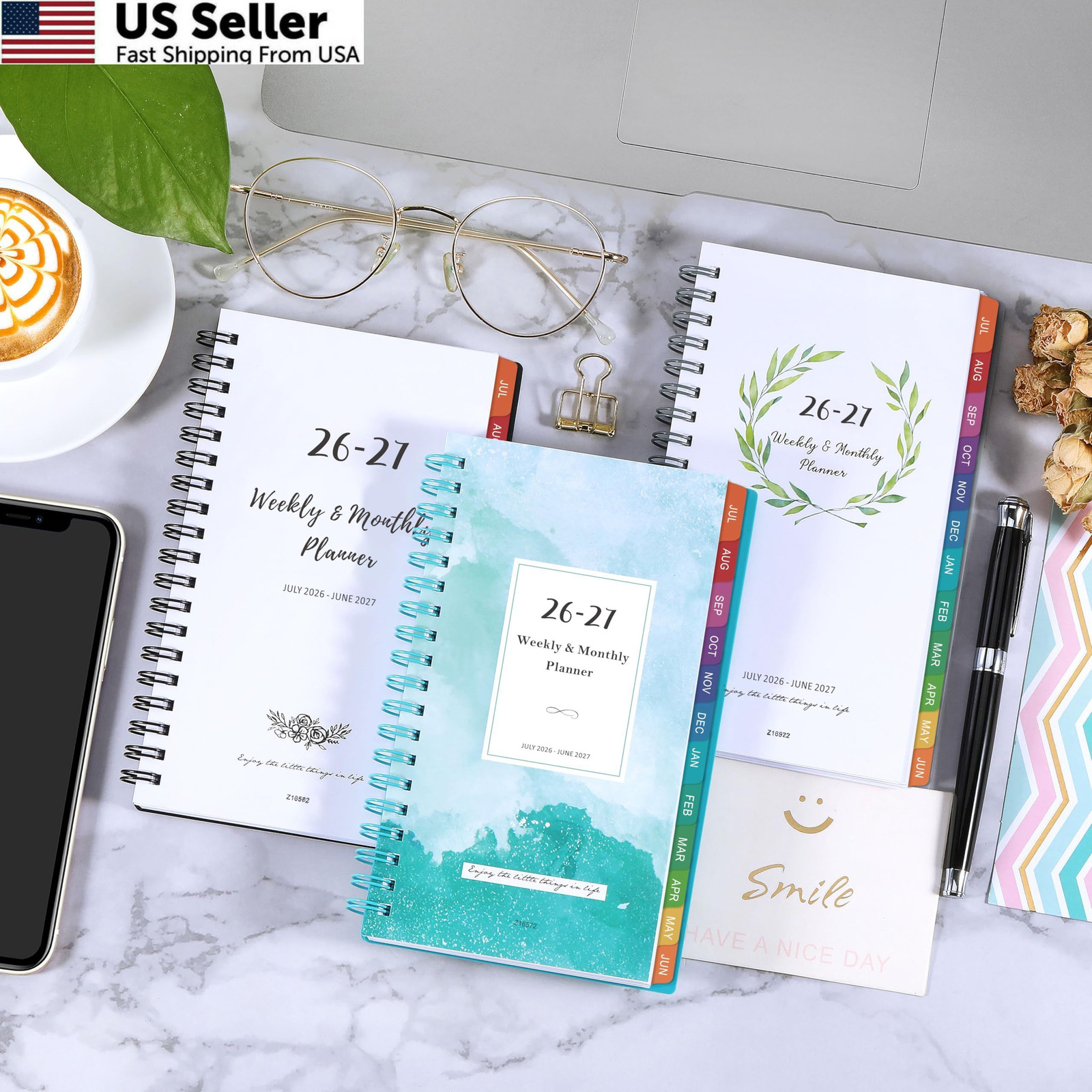 2026-2027 Pocket Calendar/Planner – 6.4 inches X 3.9 inches, Lake-green
